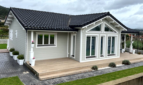 casas de madera de 140 m2.