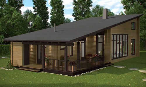 casas de madera de 105 m2.